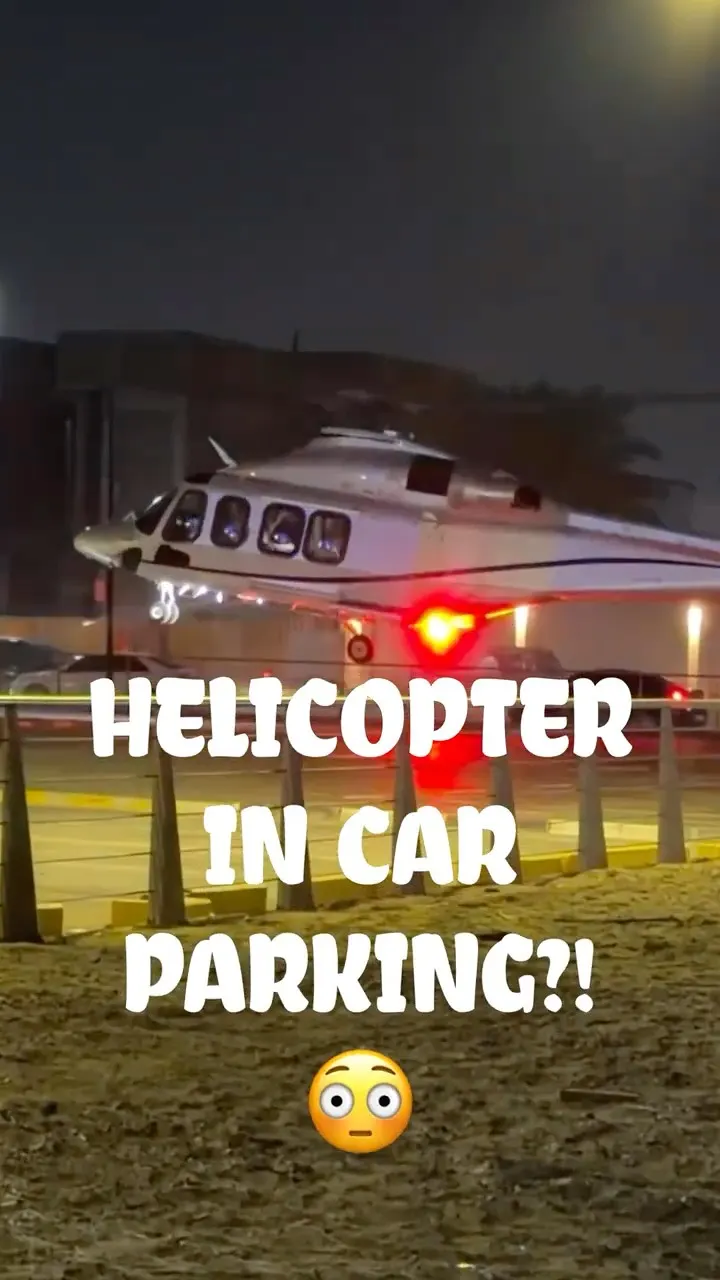 Helicopter Takeoff from Parking Lot Shocked Everyone